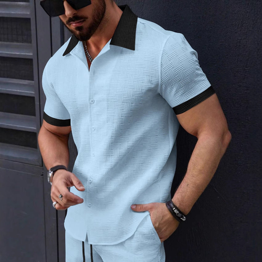 Enzo | Textured Polo Shirt