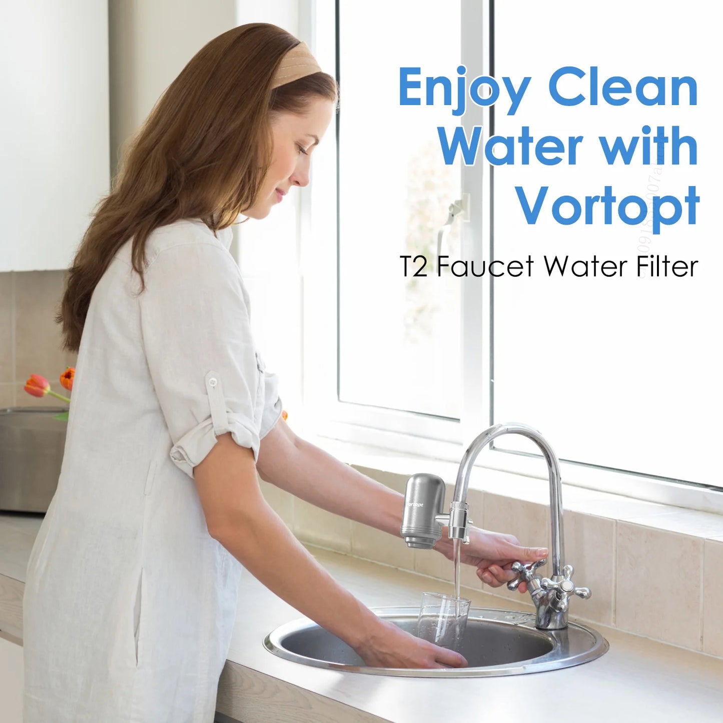 Stainless Steel Water Filter - NSF Certified, Reduces Lead & Chlorine