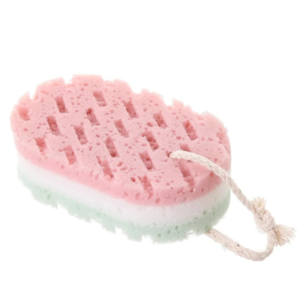 Washcloth Exfoliating Sponge Bath Towel - 3 Layer Skin Scrub & Massage