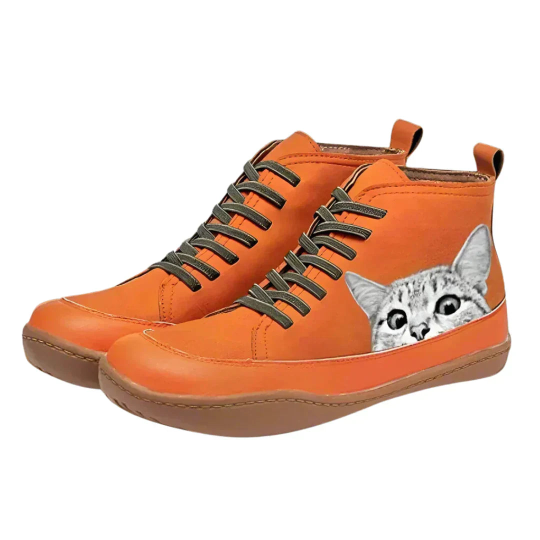 Felix | Leather Ankle Boots for Cat Lovers