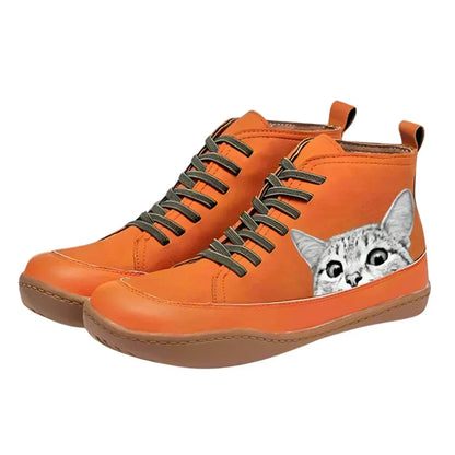 Felix | Leather Ankle Boots for Cat Lovers