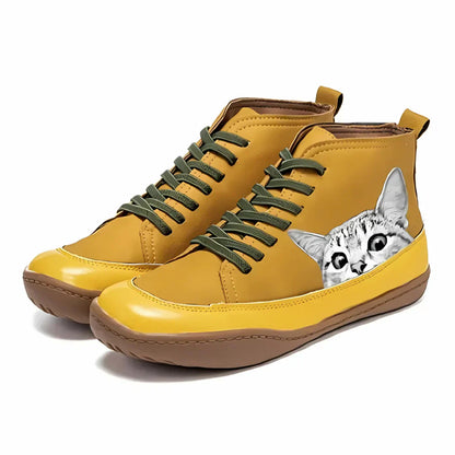 Felix | Leather Ankle Boots for Cat Lovers