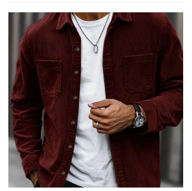 TOM™ | Men's Casual Corduroy Button-Up Shirt