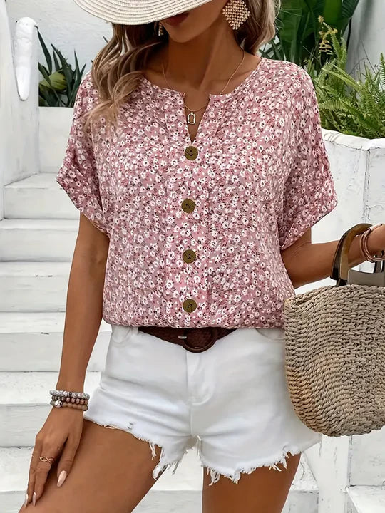 Jessica | Wildflower Notch Blouse