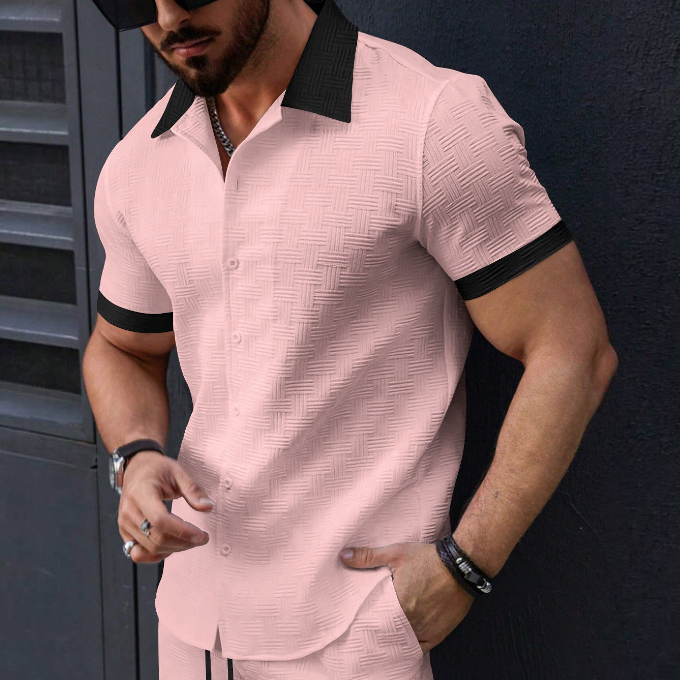 Enzo | Textured Polo Shirt