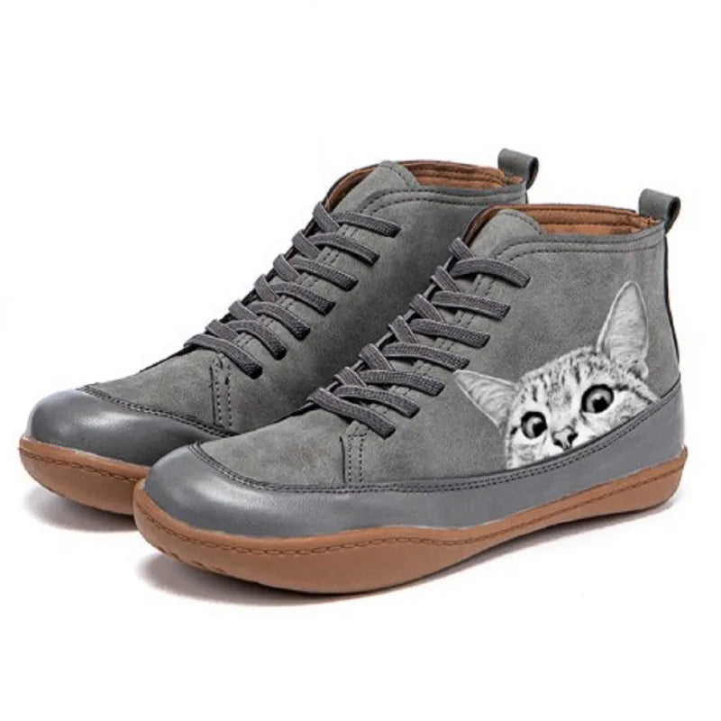 Felix | Leather Ankle Boots for Cat Lovers