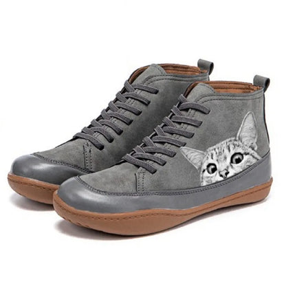 Felix | Leather Ankle Boots for Cat Lovers