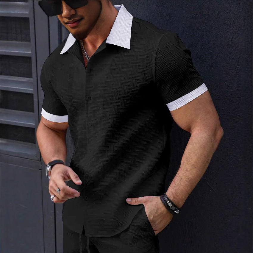 Enzo | Textured Polo Shirt