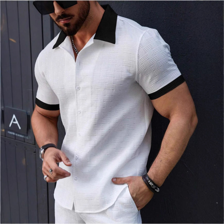 Enzo | Textured Polo Shirt