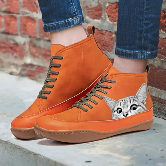 Felix | Leather Ankle Boots for Cat Lovers