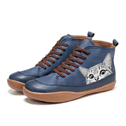 Felix | Leather Ankle Boots for Cat Lovers