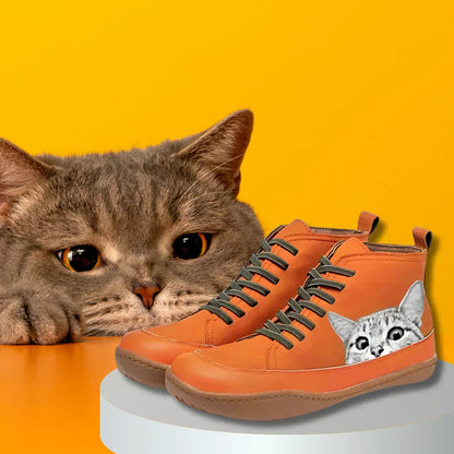 Felix | Leather Ankle Boots for Cat Lovers