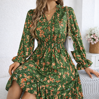 Madeline | Floral Grace Midi Dress