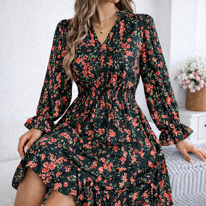 Madeline | Floral Grace Midi Dress