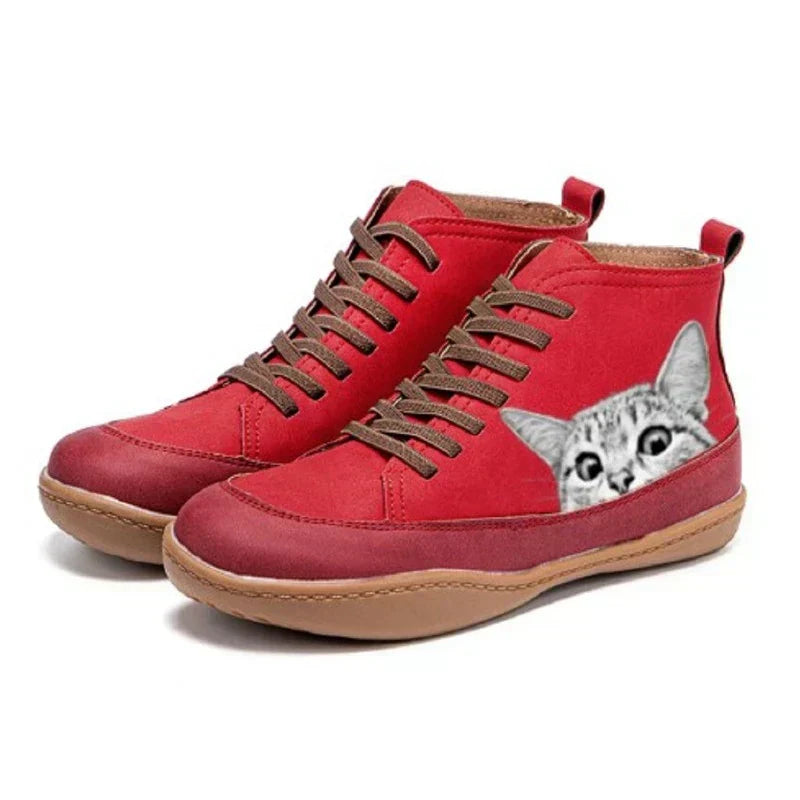 Felix | Leather Ankle Boots for Cat Lovers