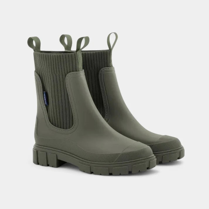 Nova | Women’s Rubber Ankle Boots with Ribbed Shaft