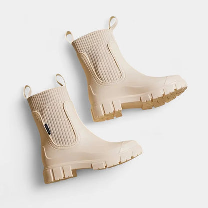 Nova | Women’s Rubber Ankle Boots with Ribbed Shaft