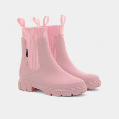 Nova | Women’s Rubber Ankle Boots with Ribbed Shaft
