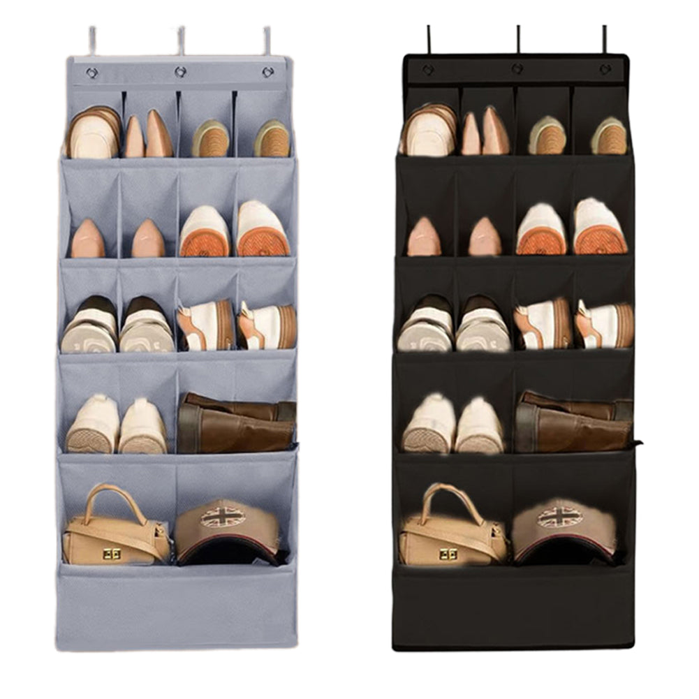 Over The Door Shoe Organizer - 12 Pair Large Pocket 