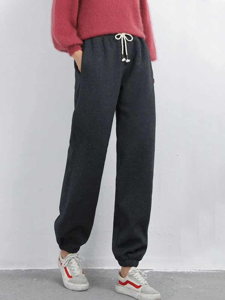 Warm Fleece Winter Leggings - Plus Size Thick Trousers