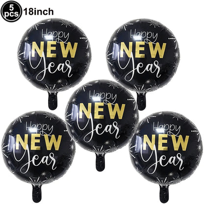 2026 NYE Party Supplies: Star & Champagne Foil Balloons