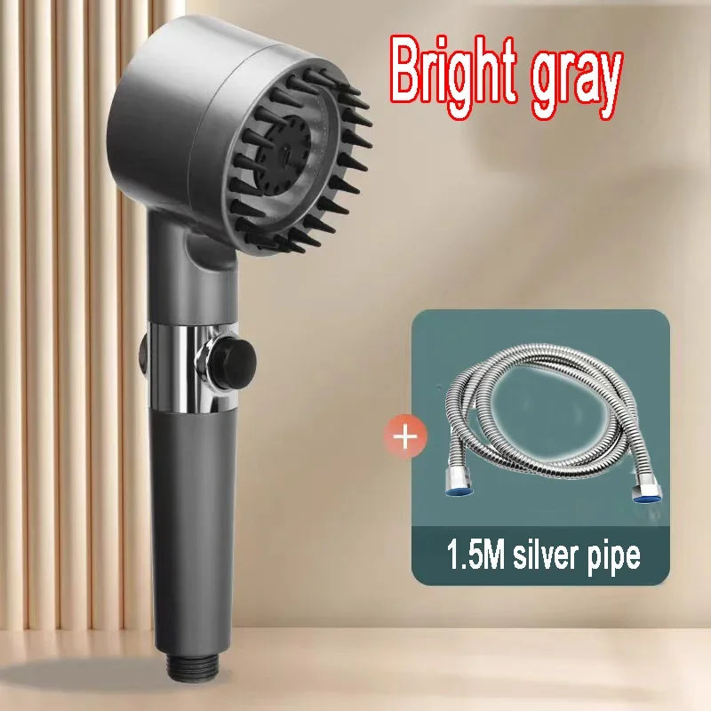 High Pressure Shower Head: 4-Mode Rain Shower with Filter