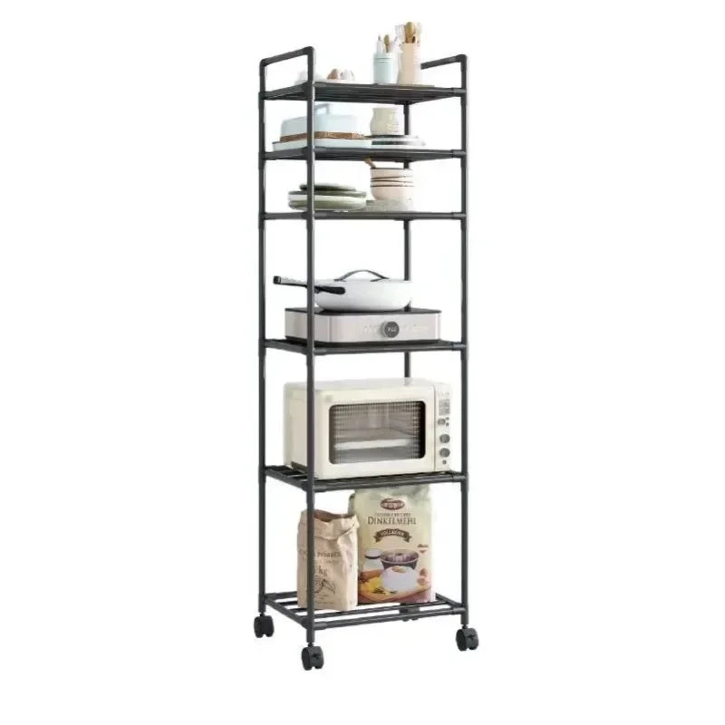 Durable Multi-Tier Storage Cart for Kitchen & Bathroom