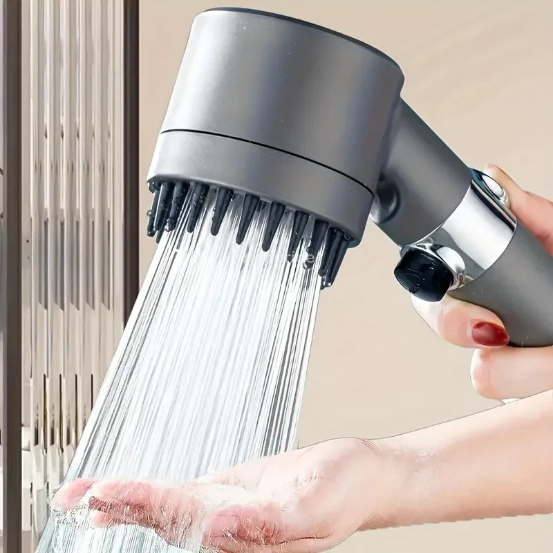 High Pressure Shower Head: 4-Mode Rain Shower with Filter