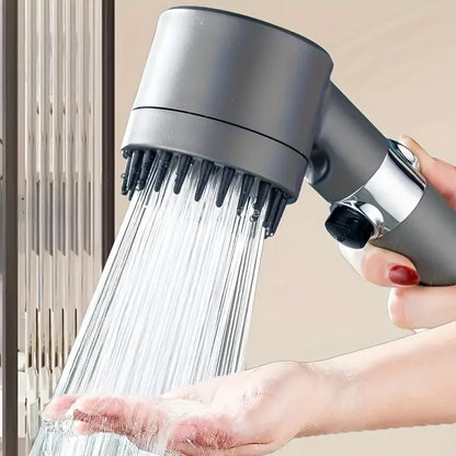 High Pressure Shower Head: 4-Mode Rain Shower with Filter