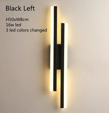LED Wall Lamp Sconce - Dimmable 3-Color Modern Bedroom Light