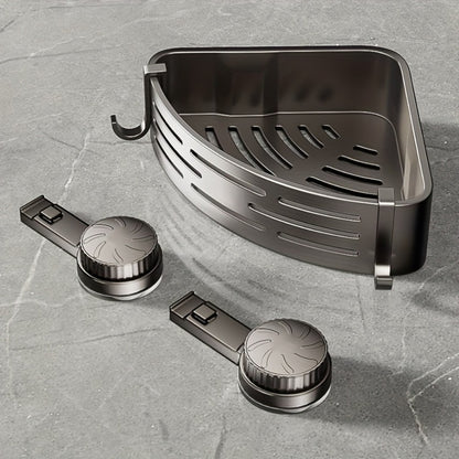 Triangular Suction Cup Bathroom Shelf - No Drilling Needed