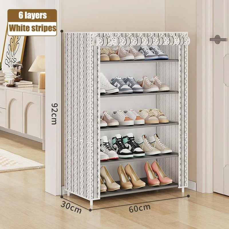 Multilayer Shoe Rack: Dustproof, Space-Saving Corner Organizer