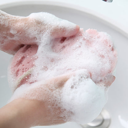 Washcloth Exfoliating Sponge Bath Towel - 3 Layer Skin Scrub & Massage