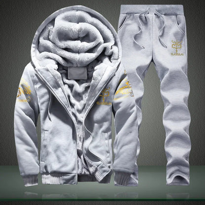 Men's Winter Sports Set: Warm Hooded Jacket & Pants