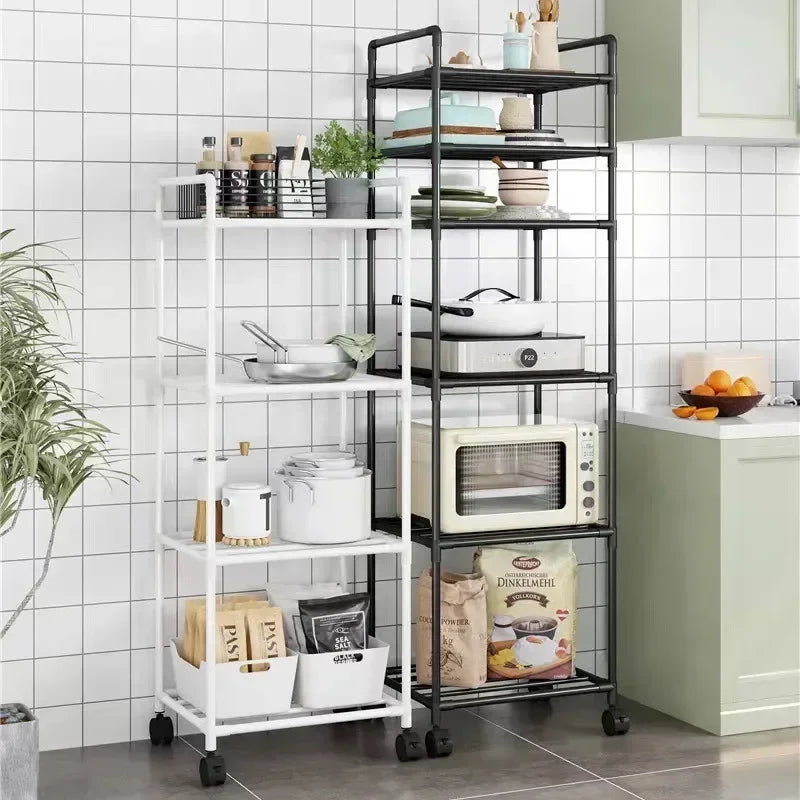 Durable Multi-Tier Storage Cart for Kitchen & Bathroom