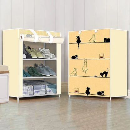 Multilayer Shoe Rack: Dustproof, Space-Saving Corner Organizer