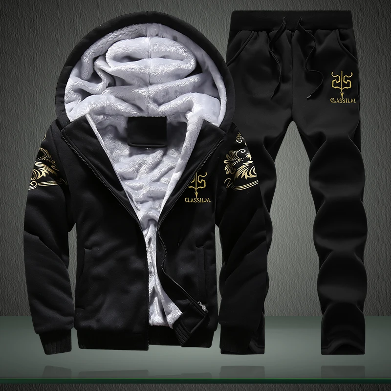 Men's Winter Sports Set: Warm Hooded Jacket & Pants