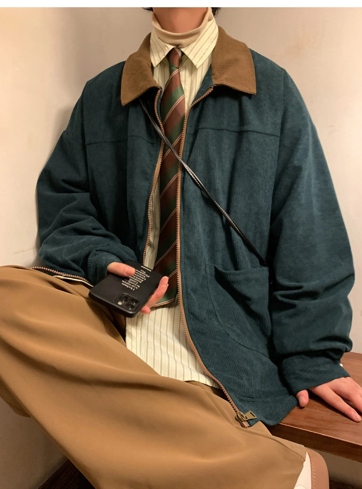 Vintage Bomber Jacket 2025 - Men's Cargo Windbreaker Coat