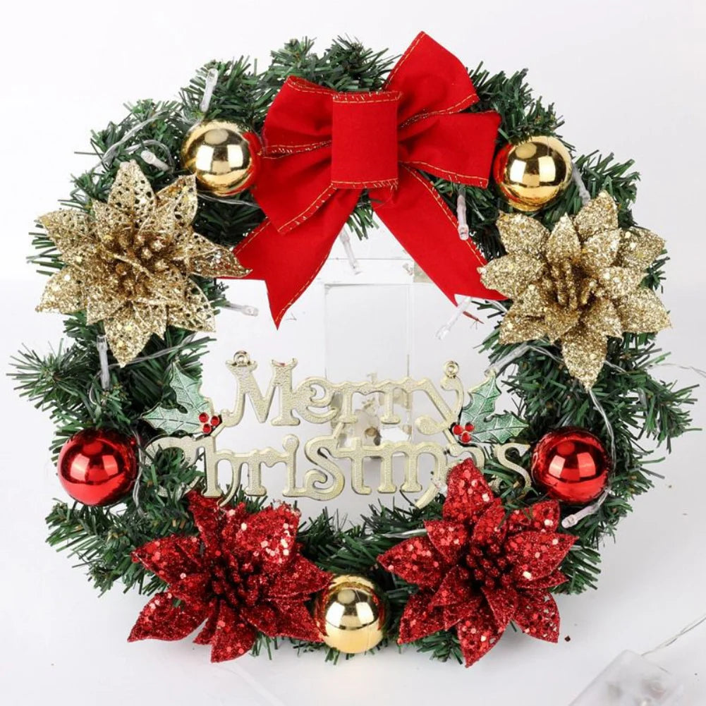 LED Christmas Wreath 30/40cm - Front Door & Window Decor