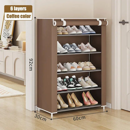Multilayer Shoe Rack: Dustproof, Space-Saving Corner Organizer