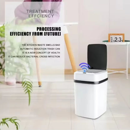 Auto Open 13L Trash Can - Motion Sensor, Waterproof, Anti-Odor