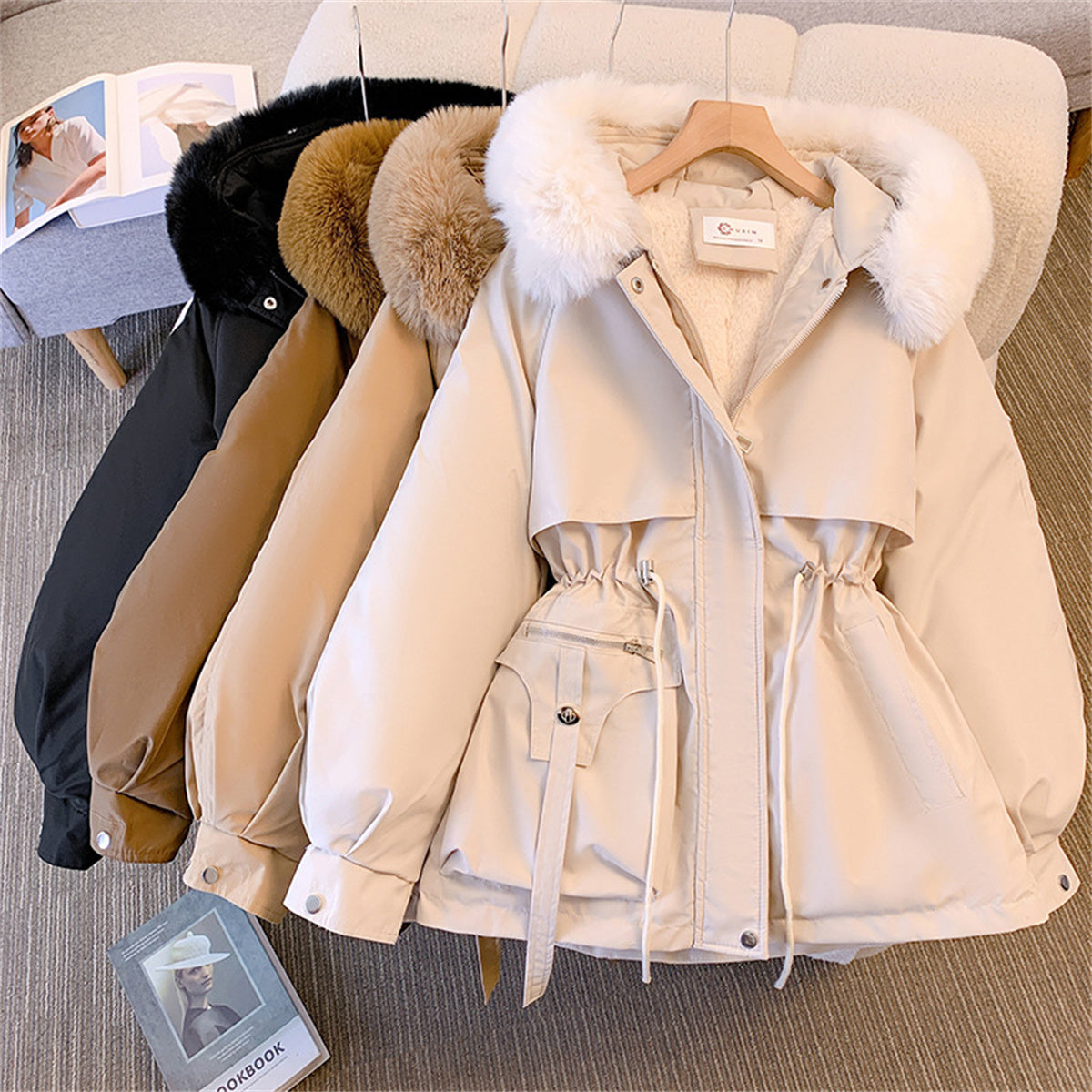 Women's Hooded Winter Coats - Korean Style Padded Jackets