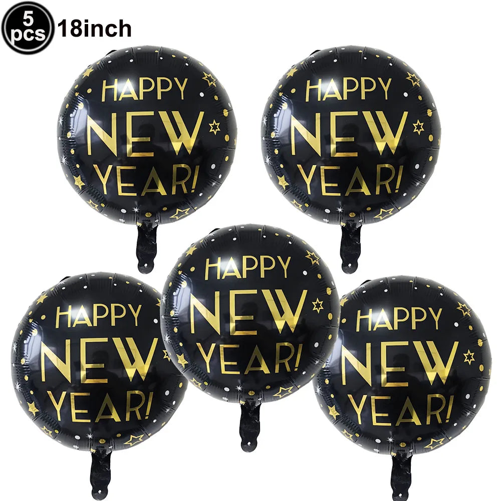 2026 NYE Party Supplies: Star & Champagne Foil Balloons