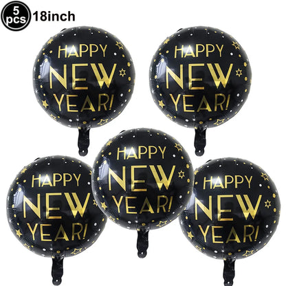 2026 NYE Party Supplies: Star & Champagne Foil Balloons