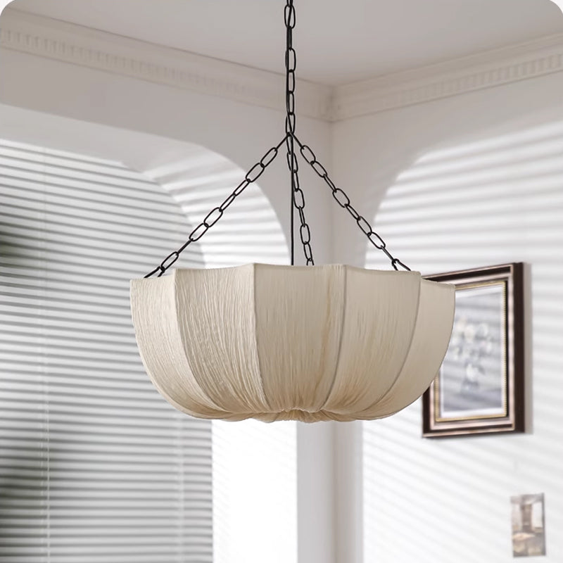 Nordic Fabric Chandelier - Minimalist Wabi Sabi Pendant Lamp