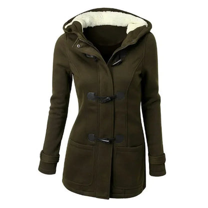 Casual Women's Overcoat: Hooded Jacket in 6 Colors