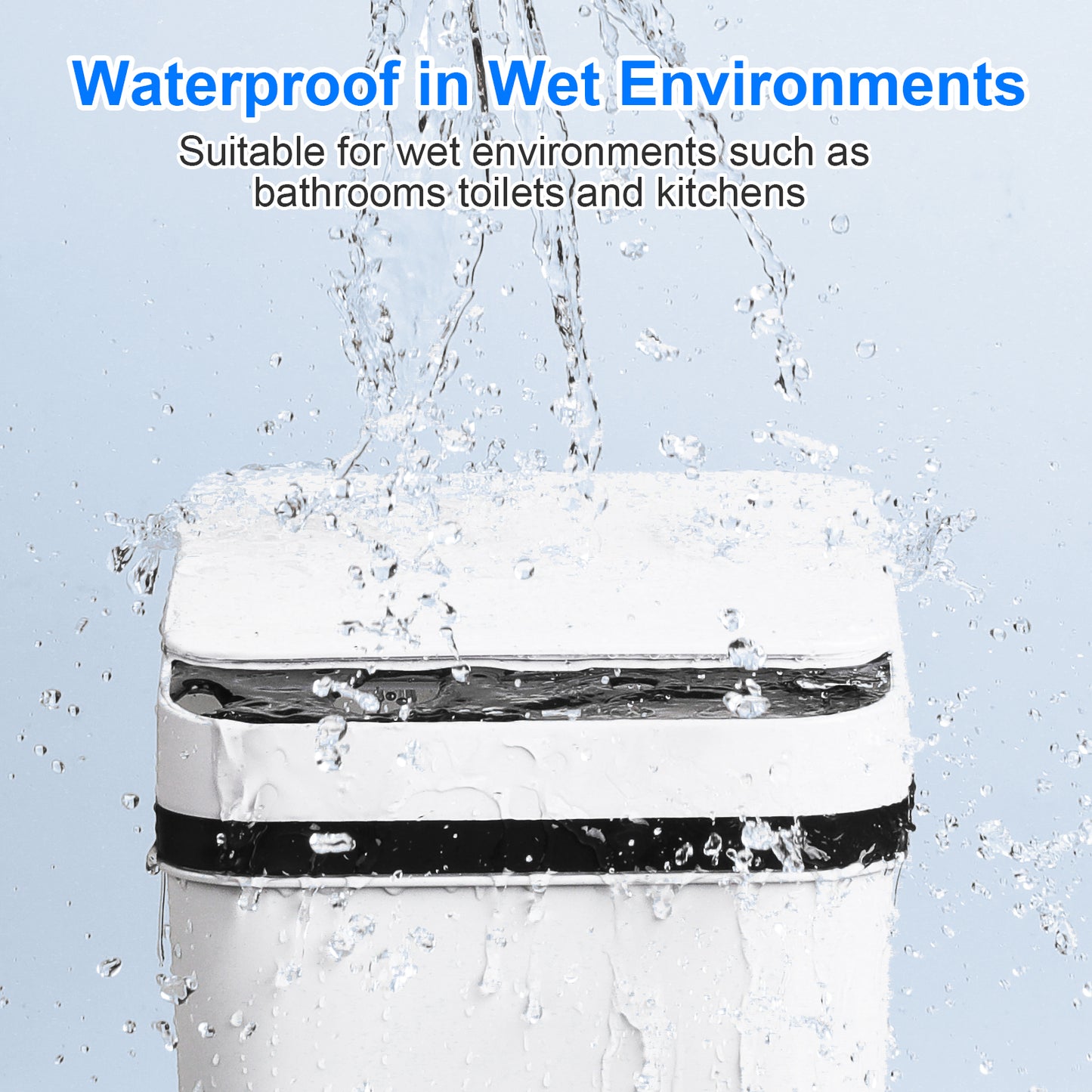 Automatic Trash Cans 2 Pack - Touchless Motion Sensor, 12L White