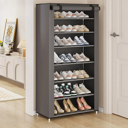 Multilayer Shoe Rack: Dustproof, Space-Saving Corner Organizer