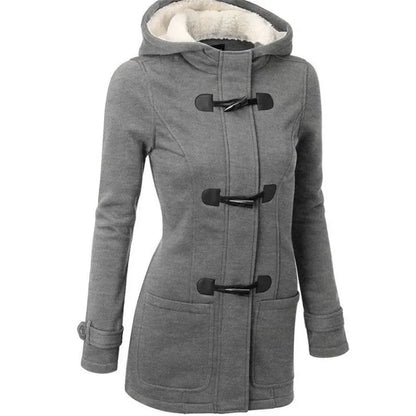 Casual Women's Overcoat: Hooded Jacket in 6 Colors