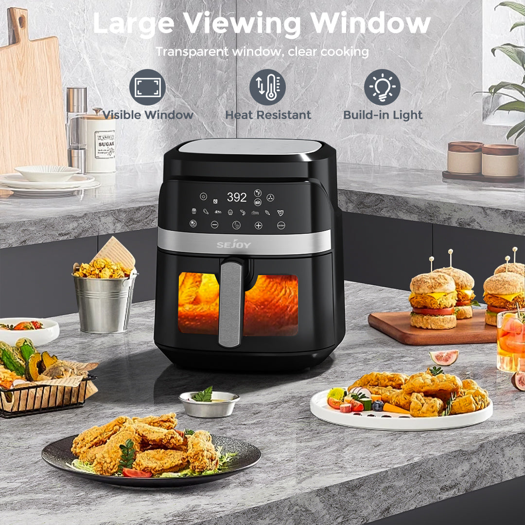Air Fryer 8-in-1, 6L Electric Oven - Roast, Bake, Dehydrate